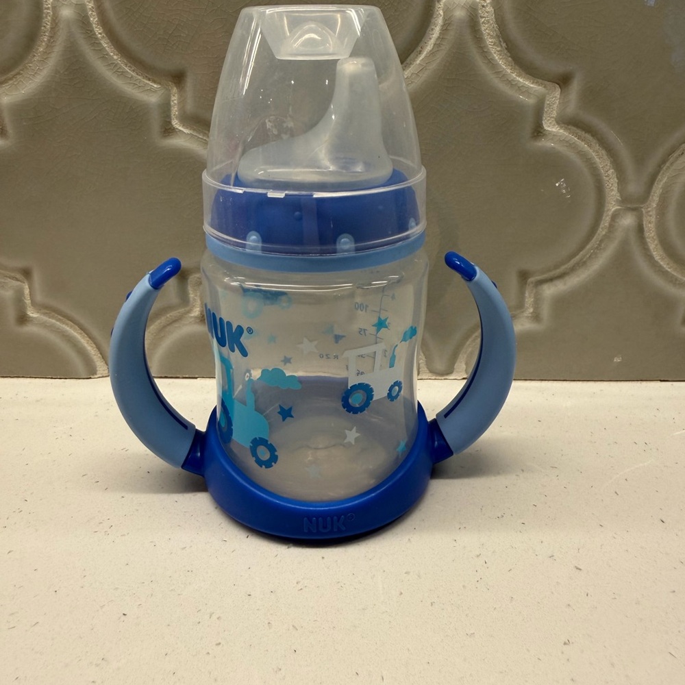 NUK Blue Baby Bottle with Easy-Grip Handles
